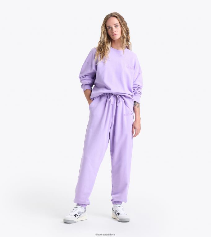 logo mikiny crew spw TL0HT280 fialová ruža muži Diadora odev