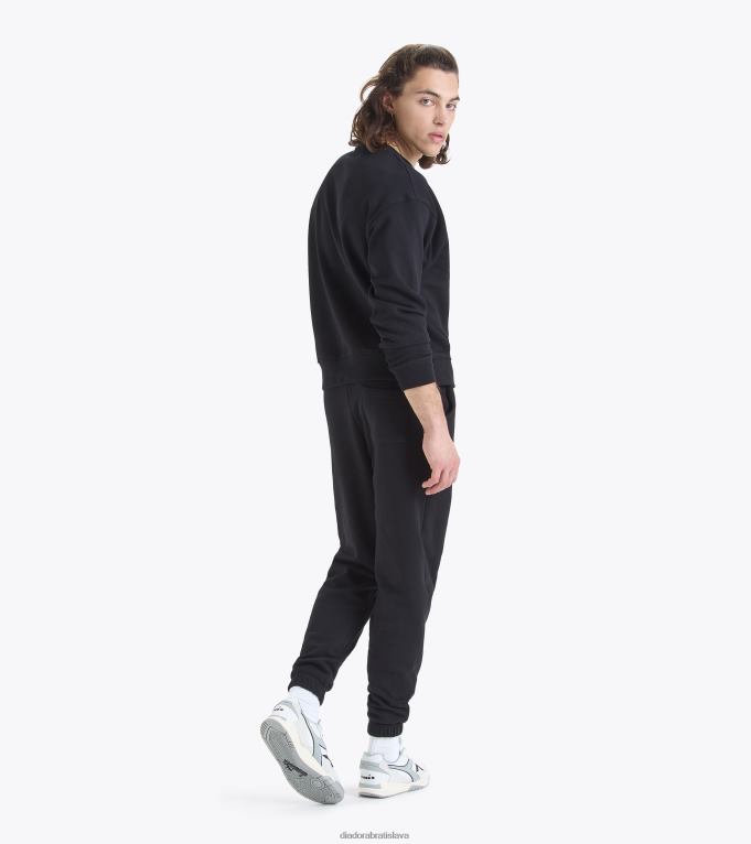 logo mikiny crew spw TL0HT282 čierna muži Diadora odev