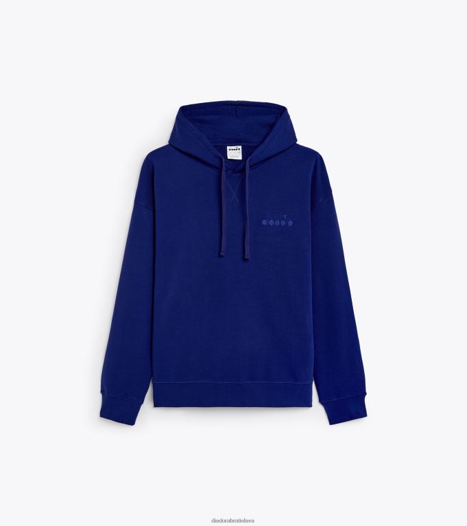 logo spw s kapucňou TL0HT268 modrá potlač muži Diadora odev