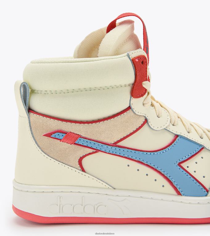 magic basket mid label wn TL0HT575 biela nedotknutá/nebesky šedá ženy Diadora topánky