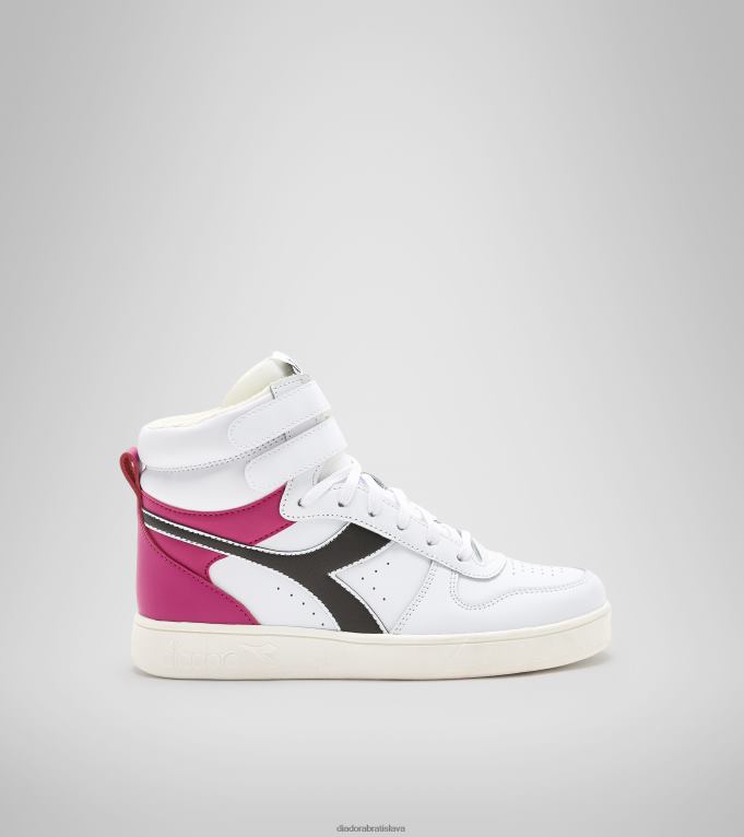 magický košík mid gs TL0HT770 biela/krémová lícenka/čierna deti Diadora topánky