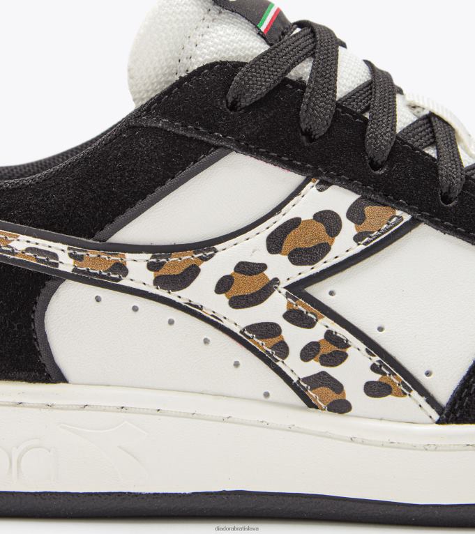 magický košík nízky panter wn TL0HT577 biely čierny ženy Diadora topánky