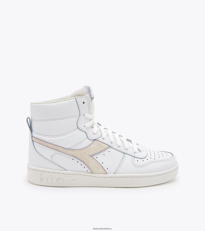 magický košík stredná koža vn TL0HT573 biely/lila mramor ženy Diadora topánky