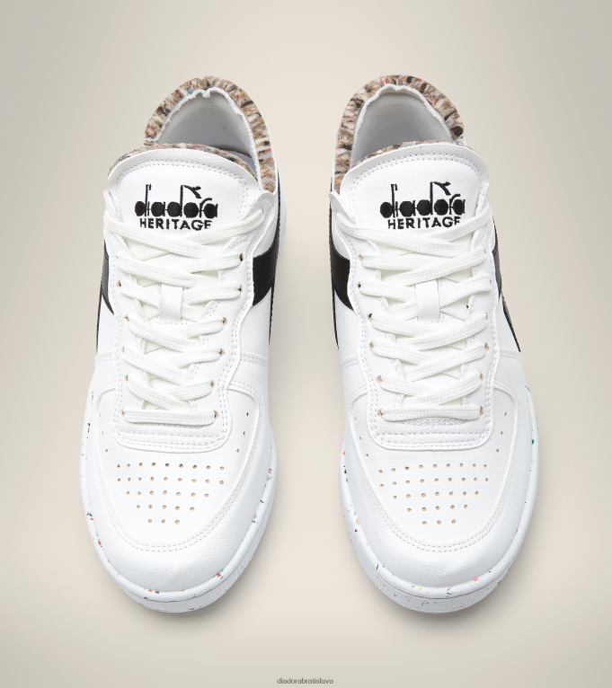 mi košík riadok rez 2030 TL0HT54 biely čierny muži Diadora topánky