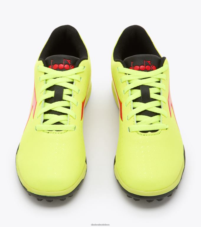 pichichi 5 tf jr TL0HT797 yllw fluo dd/milano červená/čierna deti Diadora topánky