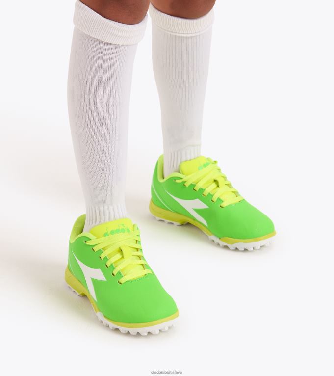pichichi 5 tf jr TL0HT798 zelená fluo/wht/fluo žltá dd deti Diadora topánky