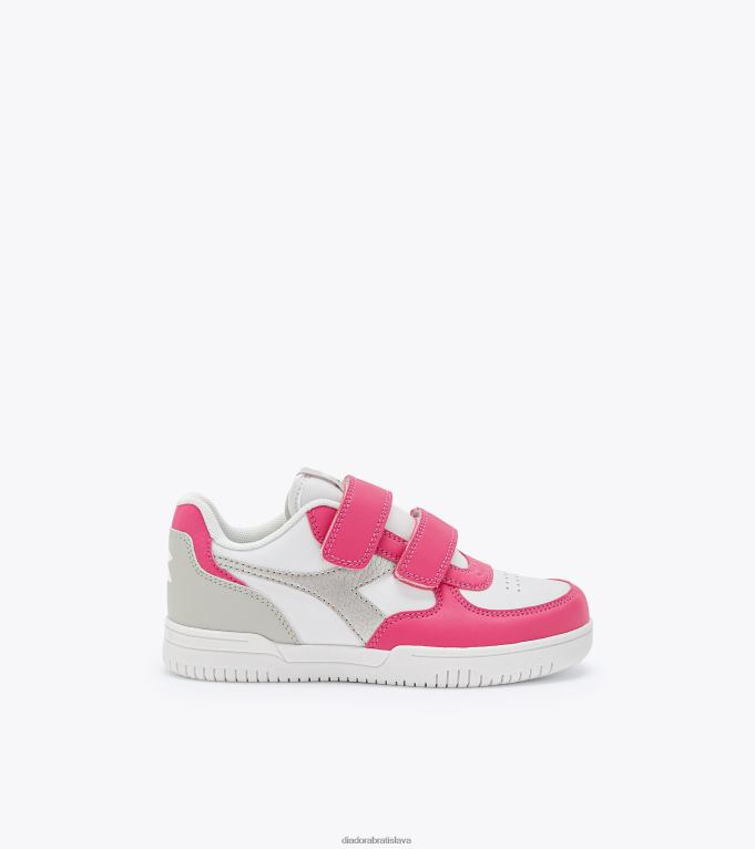 raptor low ps TL0HT836 ružový rebríček/strieborný deti Diadora topánky