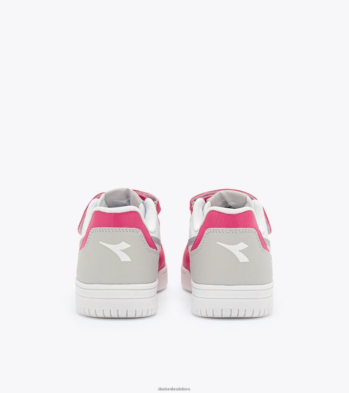 raptor low ps TL0HT836 ružový rebríček/strieborný deti Diadora topánky