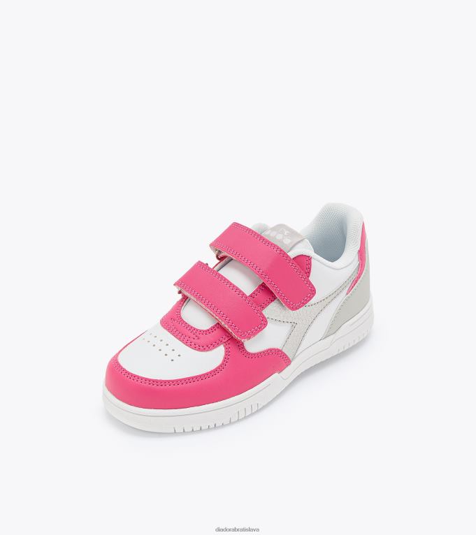 raptor low ps TL0HT836 ružový rebríček/strieborný deti Diadora topánky