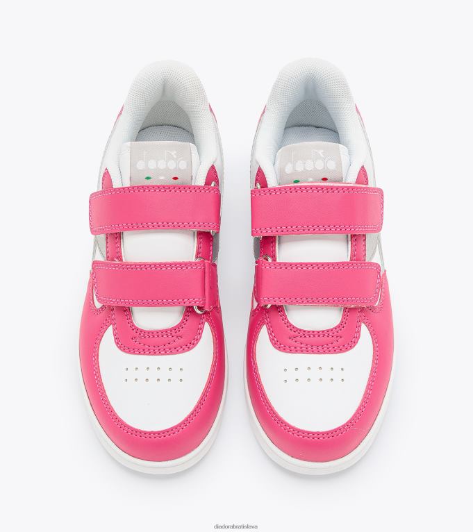 raptor low ps TL0HT836 ružový rebríček/strieborný deti Diadora topánky