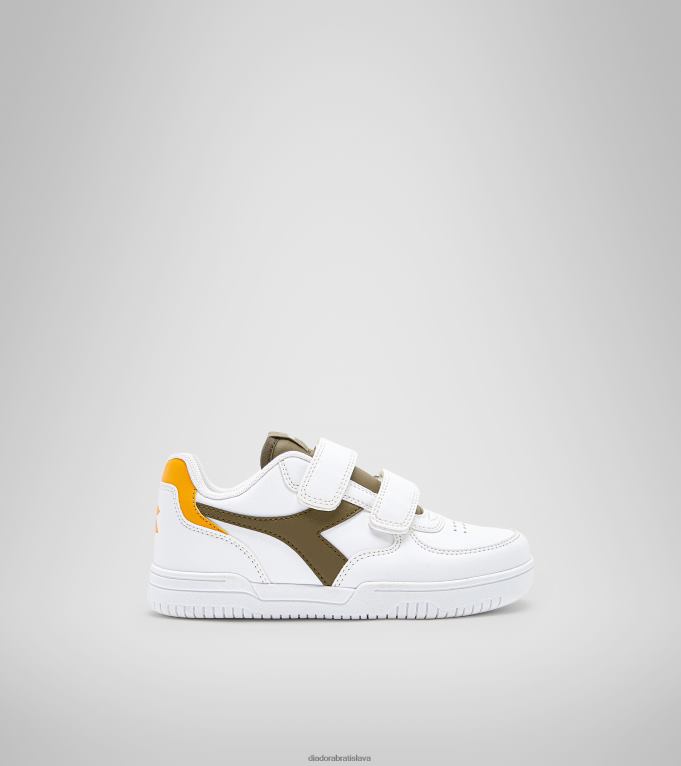 raptor low ps TL0HT837 biela/tmavá oliva deti Diadora topánky