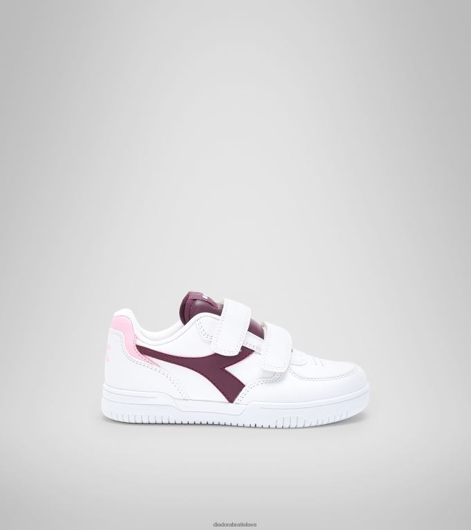 raptor low ps TL0HT840 biele/hroznové víno deti Diadora topánky