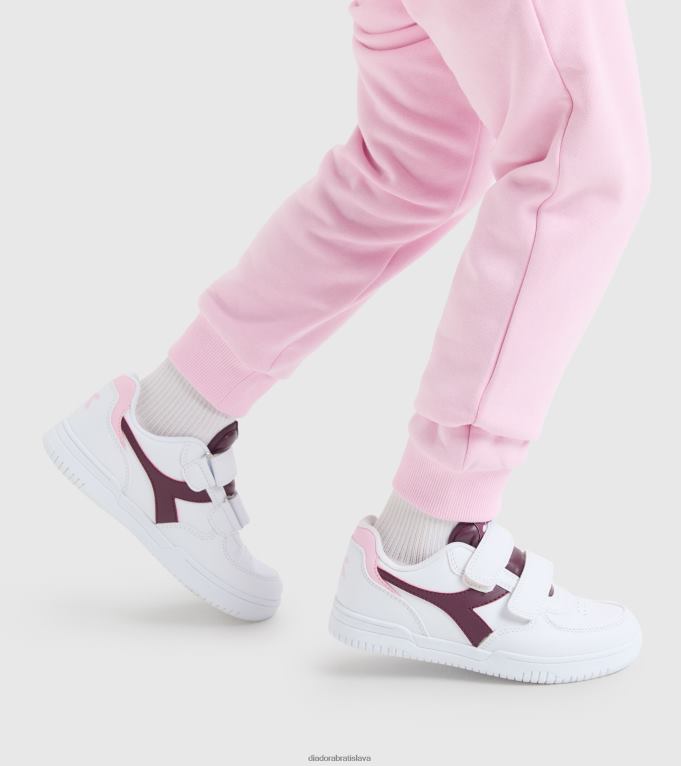 raptor low ps TL0HT840 biele/hroznové víno deti Diadora topánky