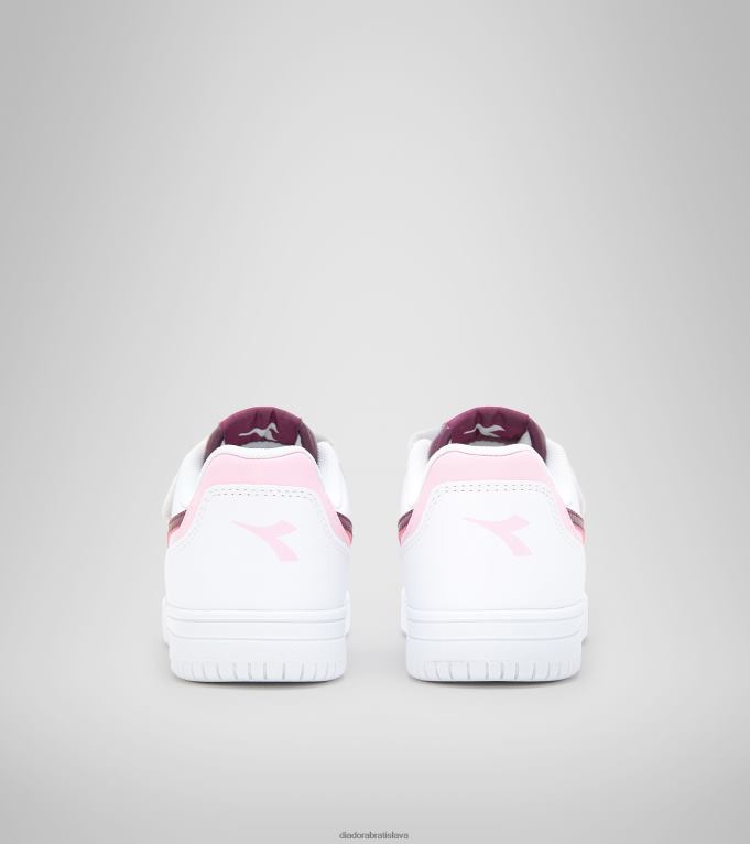 raptor low ps TL0HT840 biele/hroznové víno deti Diadora topánky