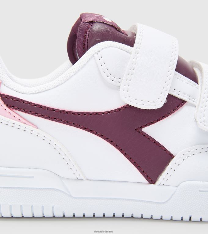 raptor low ps TL0HT840 biele/hroznové víno deti Diadora topánky