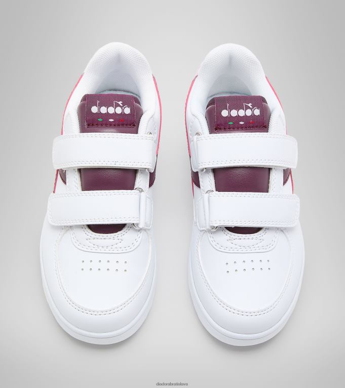 raptor low ps TL0HT840 biele/hroznové víno deti Diadora topánky