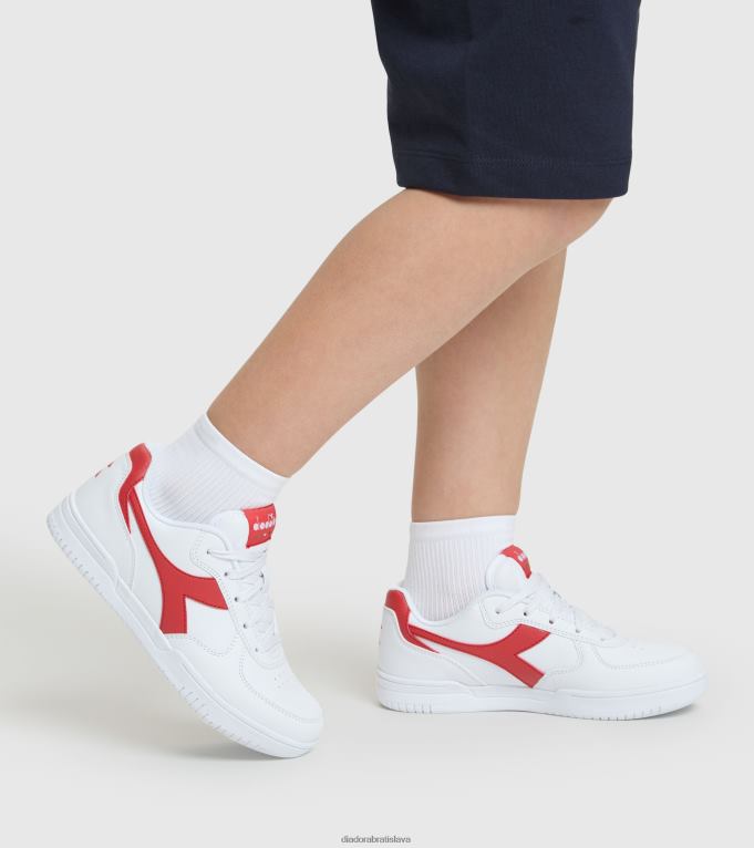 raptor nízky gs TL0HT786 biela/aurora červená deti Diadora topánky