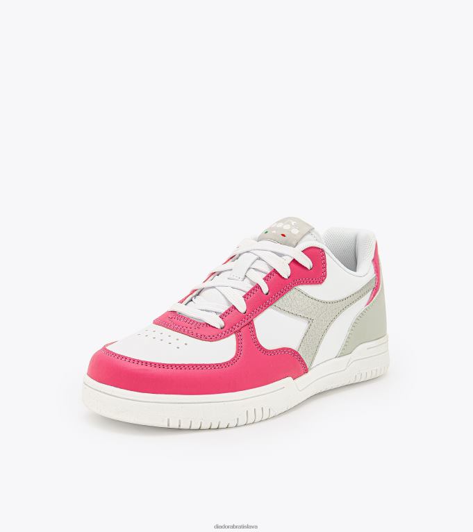 raptor nízky gs TL0HT790 ružový rebríček/strieborný deti Diadora topánky