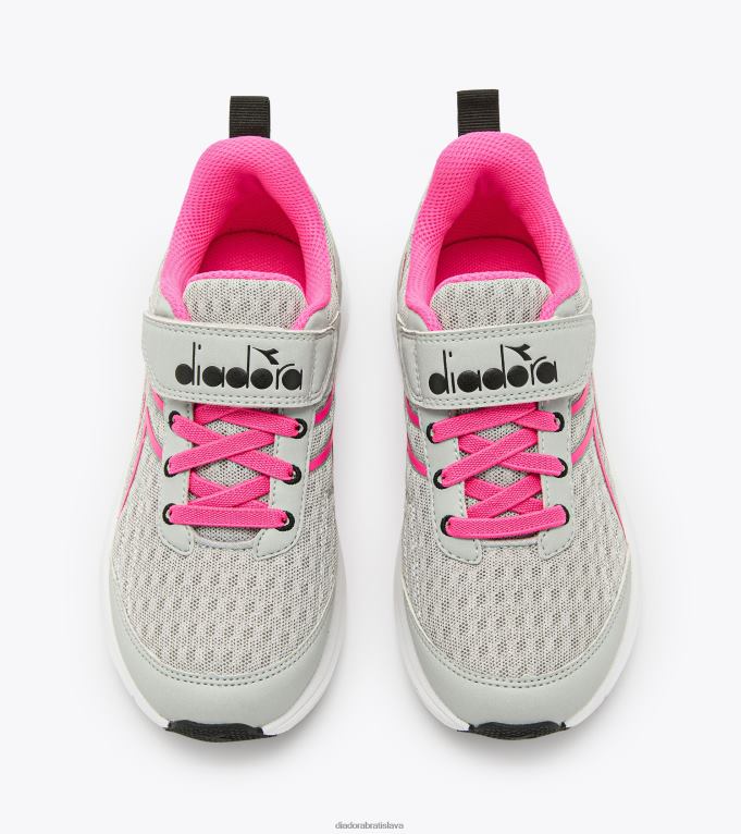 snipe jr TL0HT854 strieborná dd/ružová fluo deti Diadora topánky