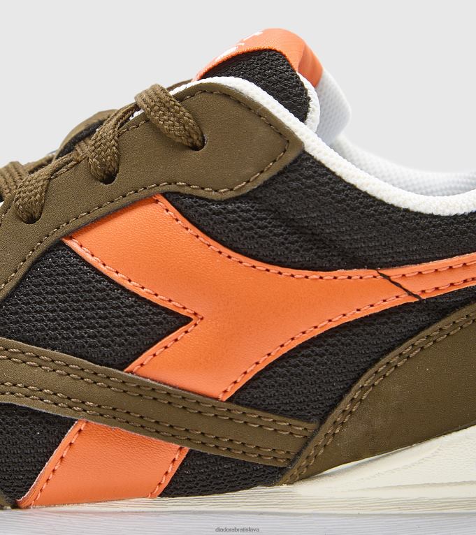 č92 ps TL0HT814 tmavá oliva/pálený pomaranč deti Diadora topánky